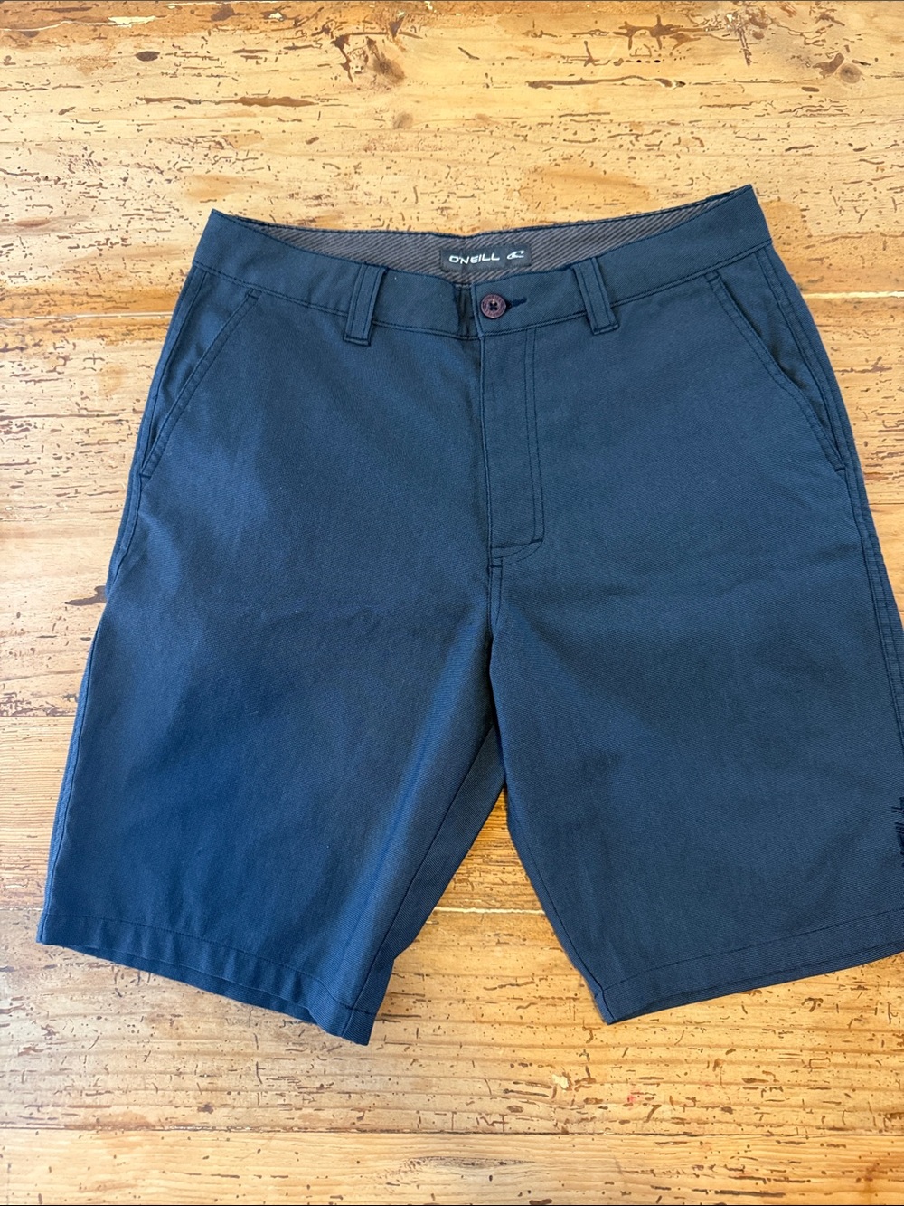 O'Neill Men's Dark Blue Flat Front Shorts